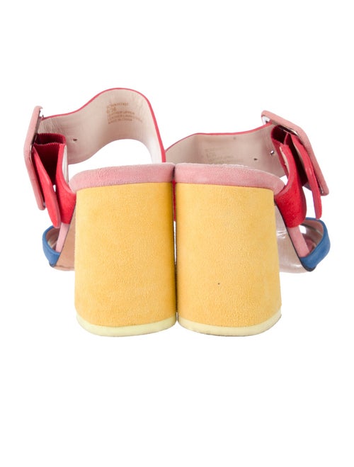 Alice + Olivia Suede Printed Slides