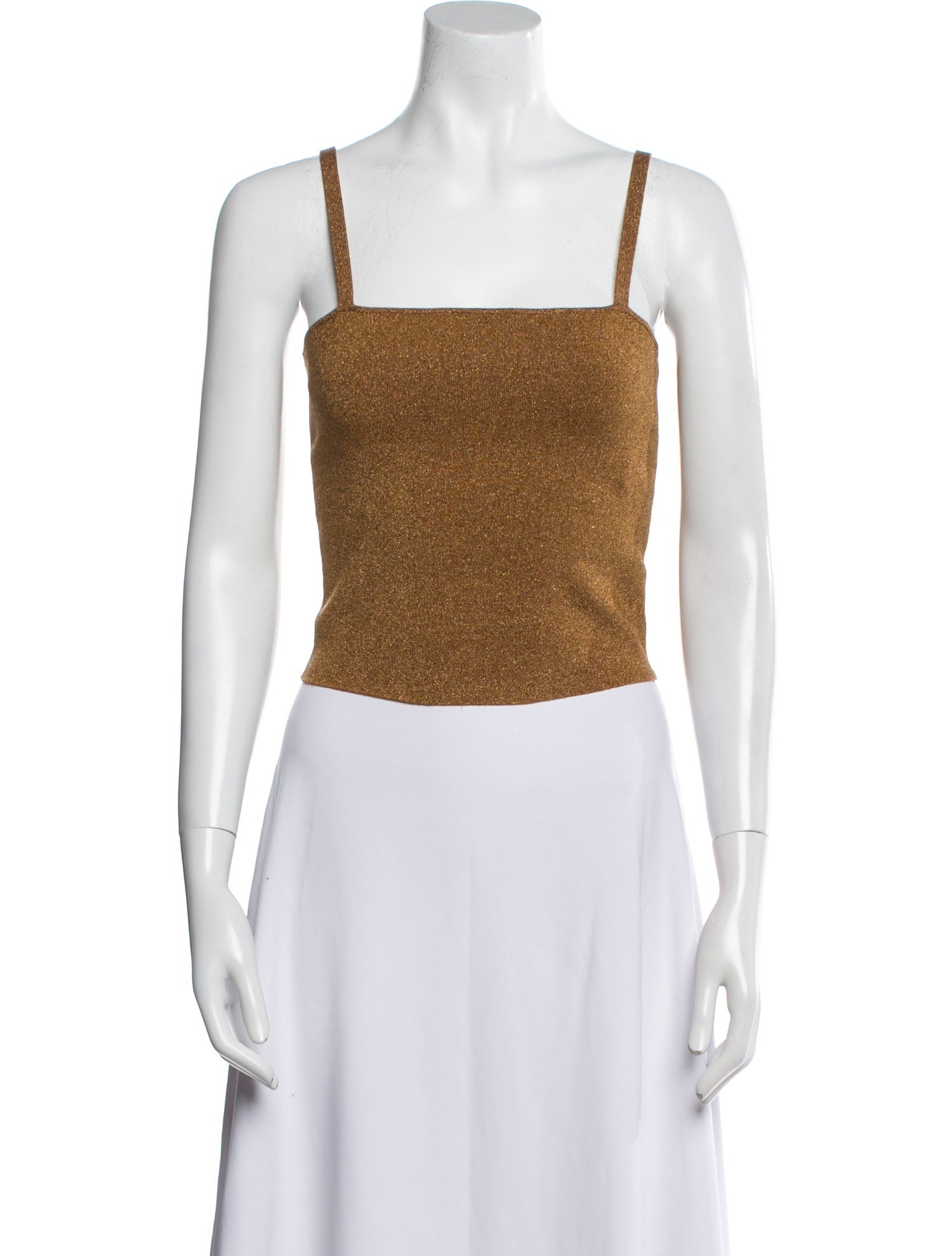 Alice + Olivia Square Neckline Sleeveless Crop Top