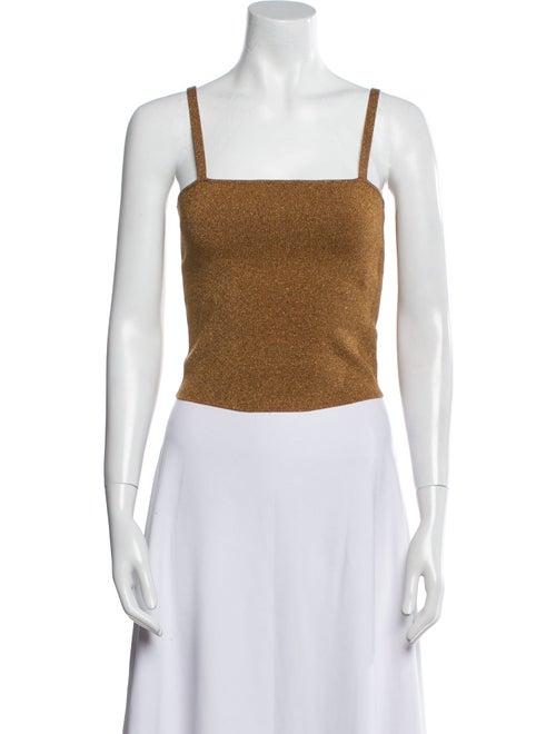 Alice + Olivia Square Neckline Sleeveless Crop Top