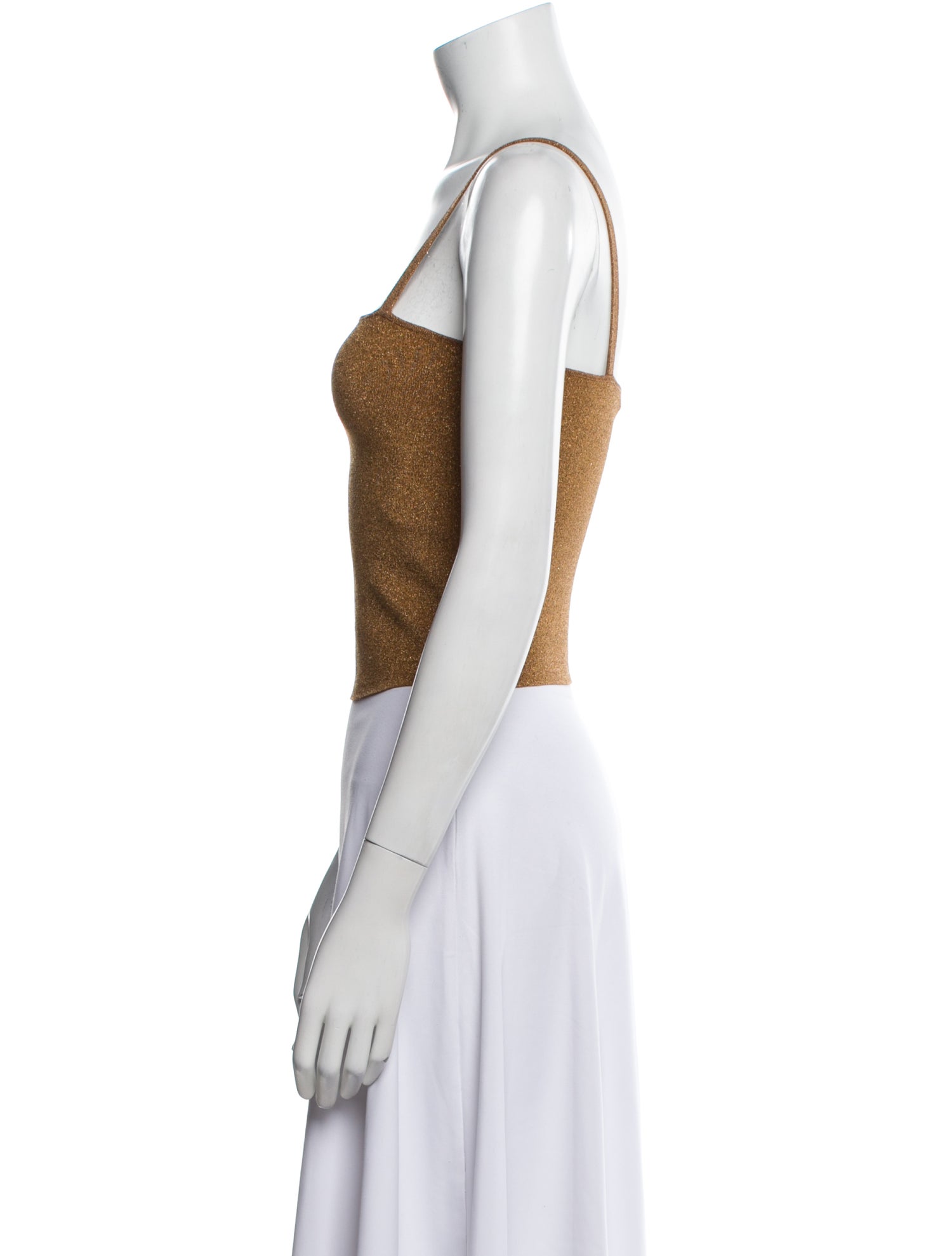 Alice + Olivia Square Neckline Sleeveless Crop Top