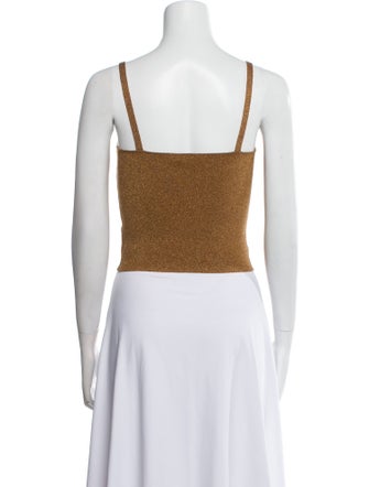 Alice + Olivia Square Neckline Sleeveless Crop Top