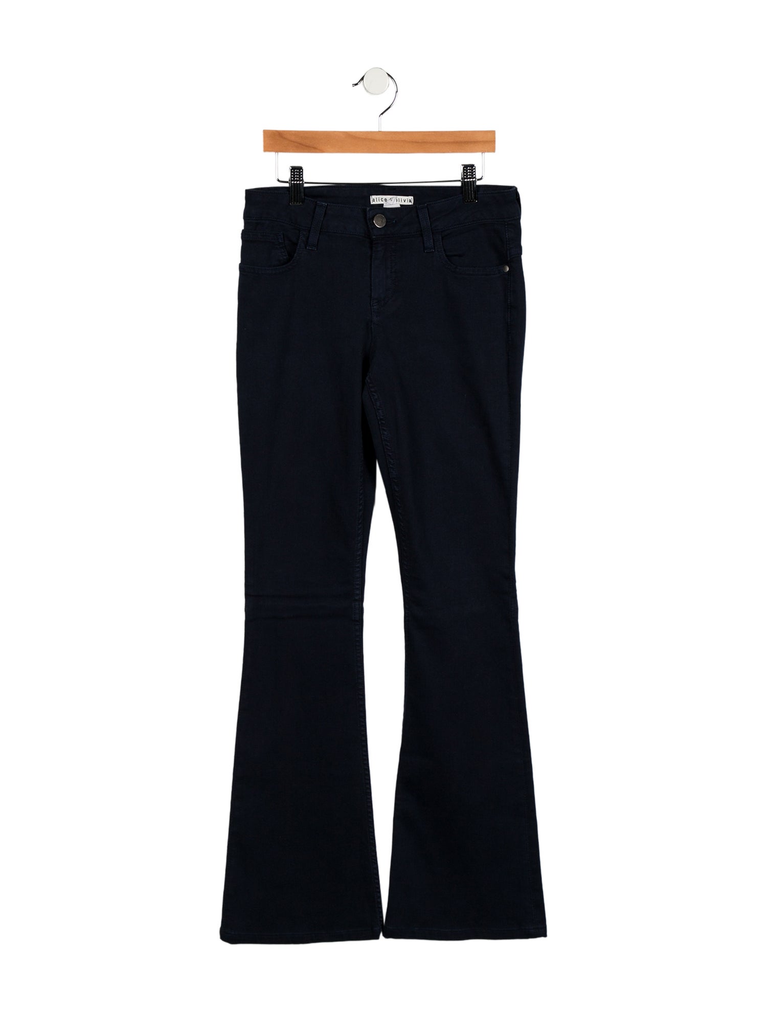 Alice + Olivia Mid-Rise Wide Leg Jeans