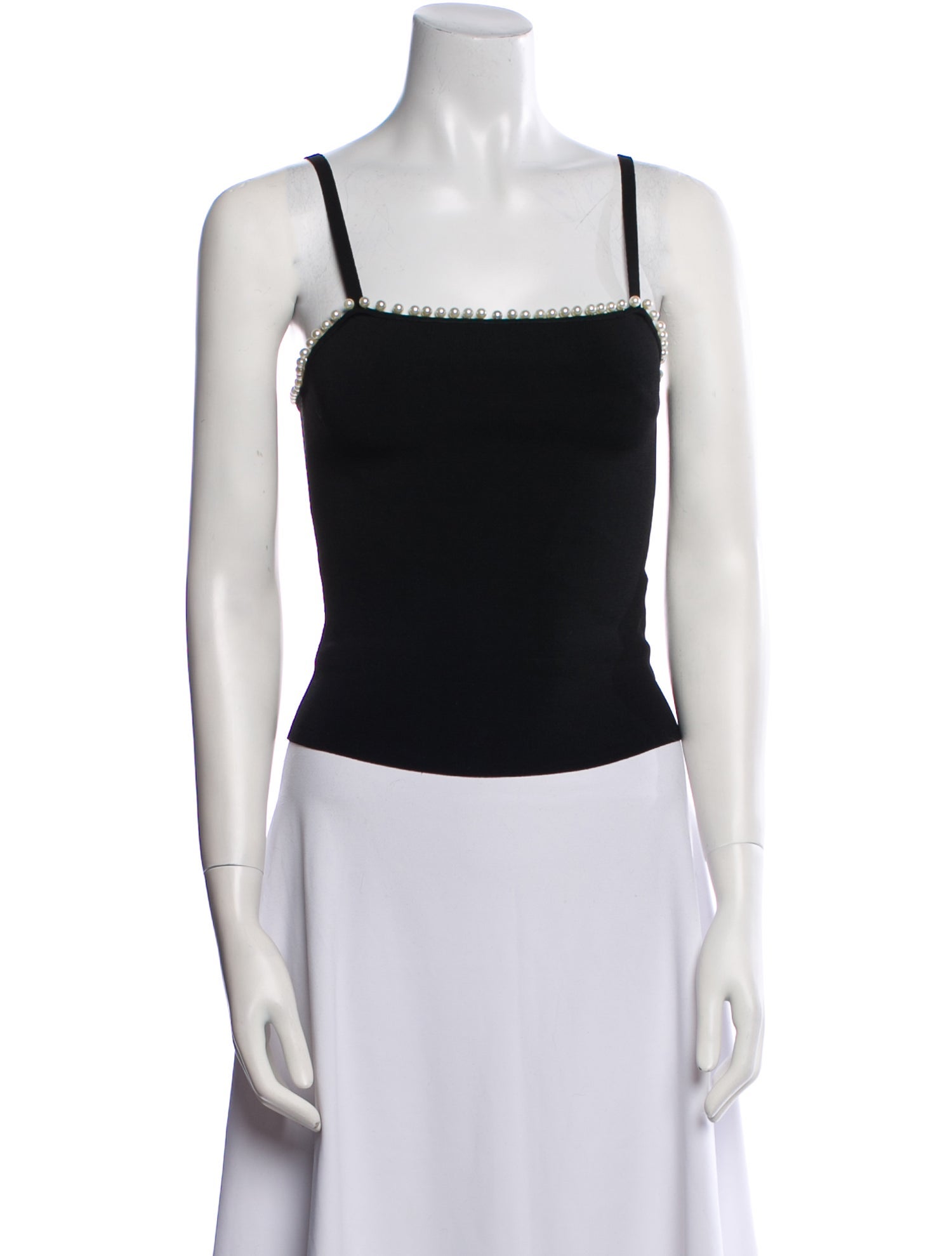 Alice + Olivia Square Neckline Sleeveless Crop Top