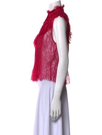 Alice + Olivia Mock Neck Sleeveless Crop Top