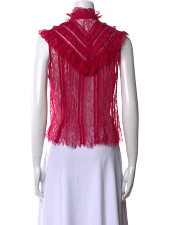 Alice + Olivia Mock Neck Sleeveless Crop Top