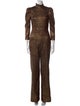 Alice + Olivia Patterned Mock Neck Jumpsuit