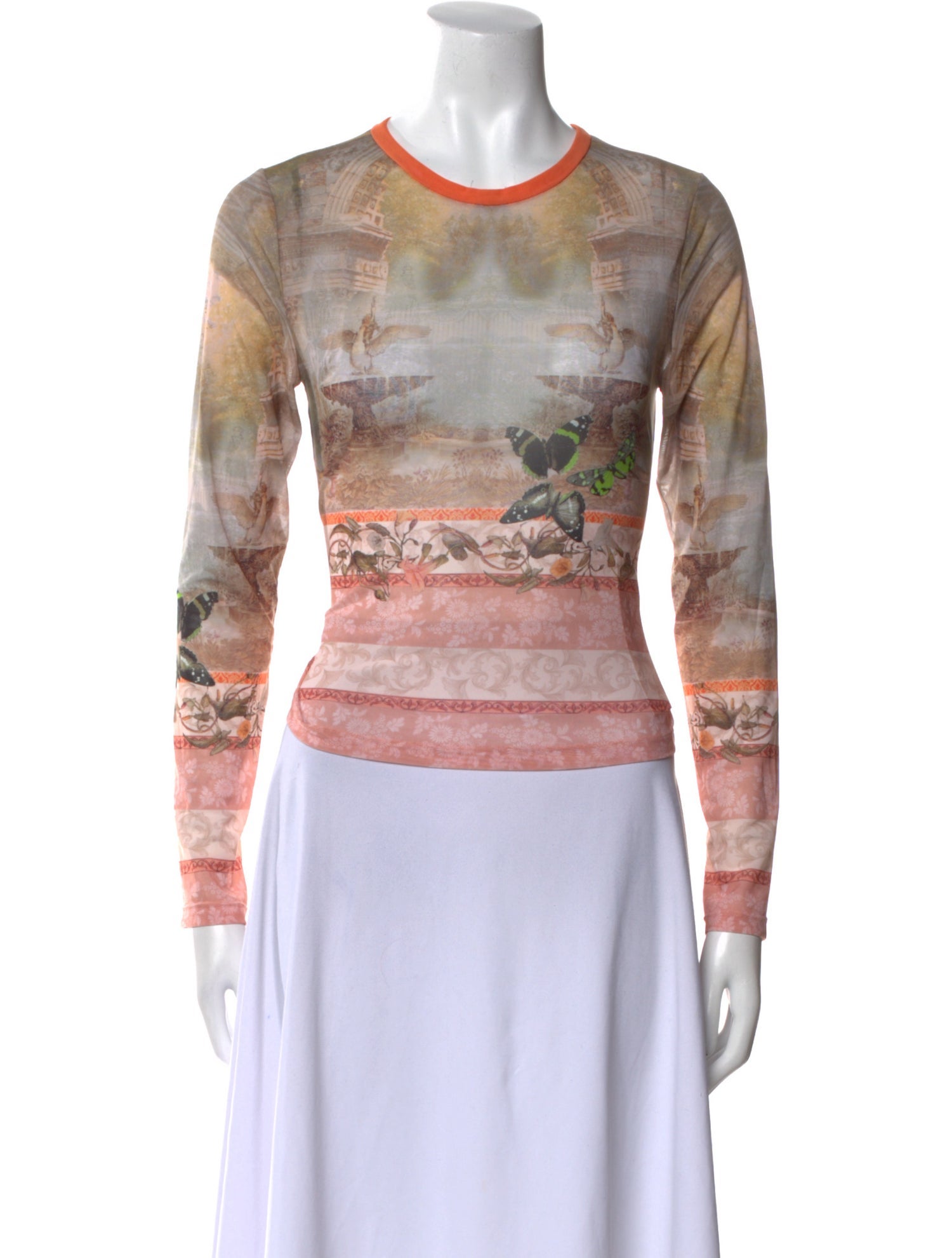 Alice + Olivia Printed Crew Neck Sweatshirt