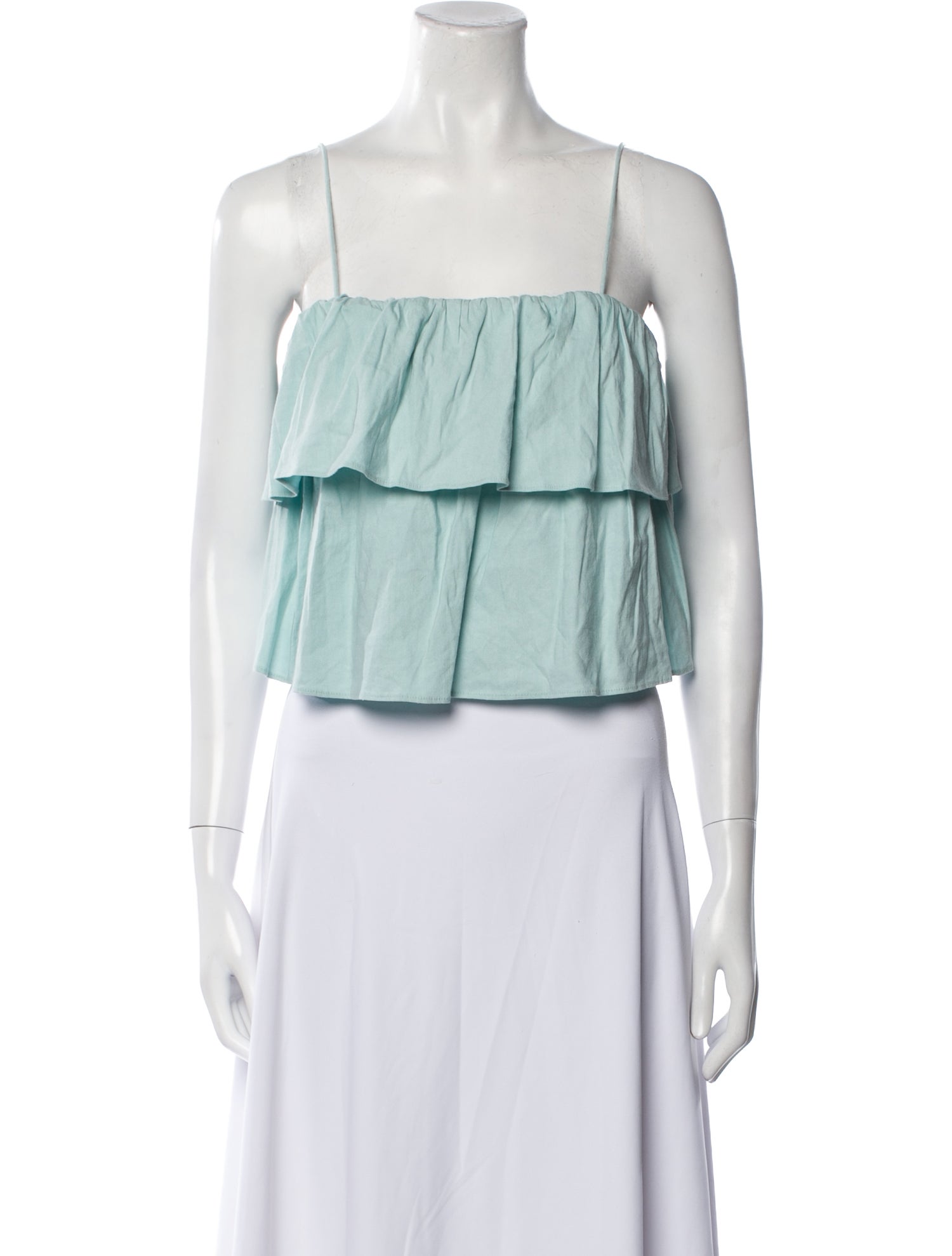 Alice + Olivia Square Neckline Sleeveless Crop Top