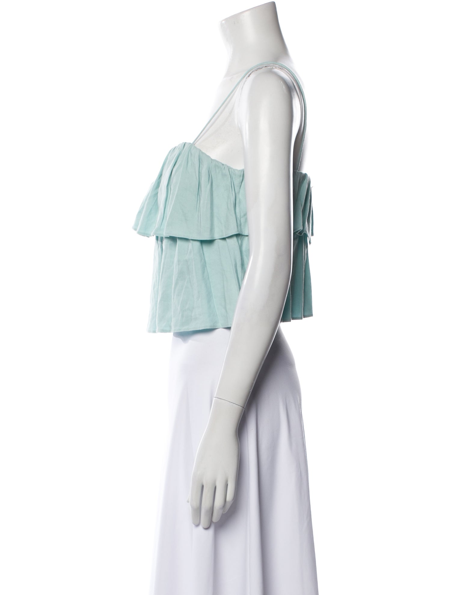 Alice + Olivia Square Neckline Sleeveless Crop Top
