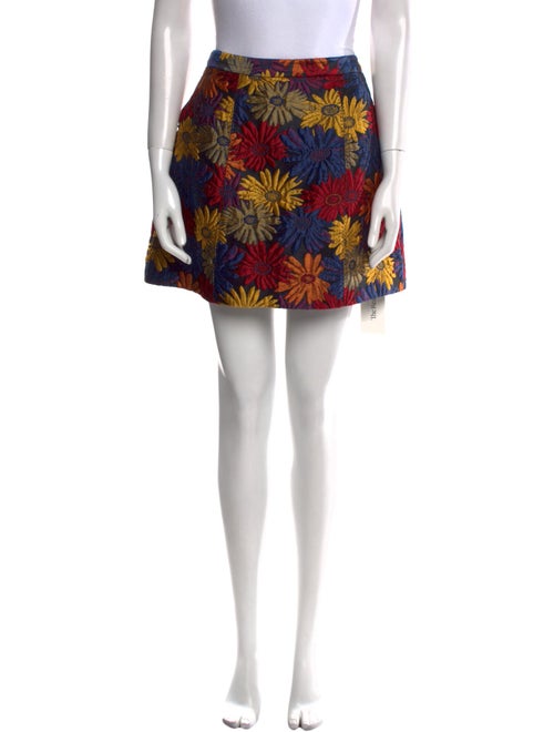 Alice + Olivia Floral Print Mini Skirt