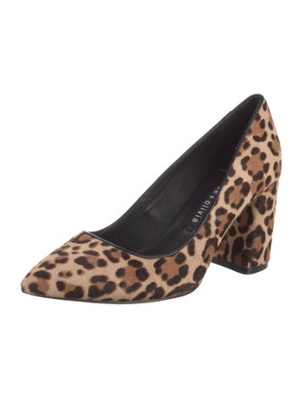 Alice + Olivia Ponyhair Animal Print Pumps