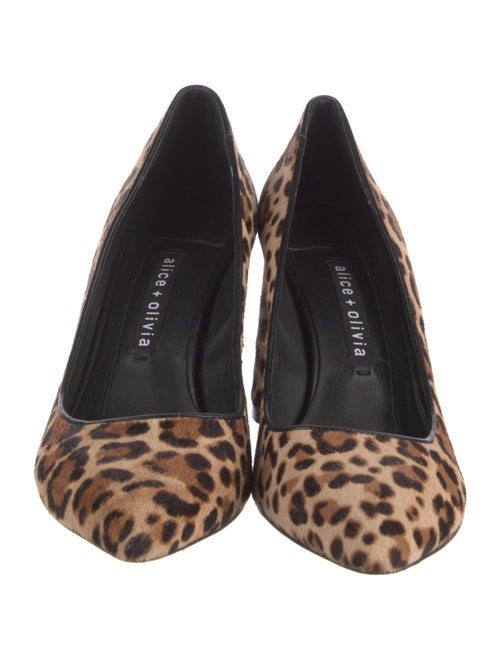 Alice + Olivia Ponyhair Animal Print Pumps