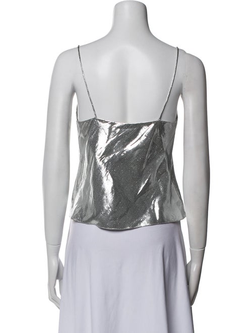 Alice + Olivia Silk Square Neckline Crop Top