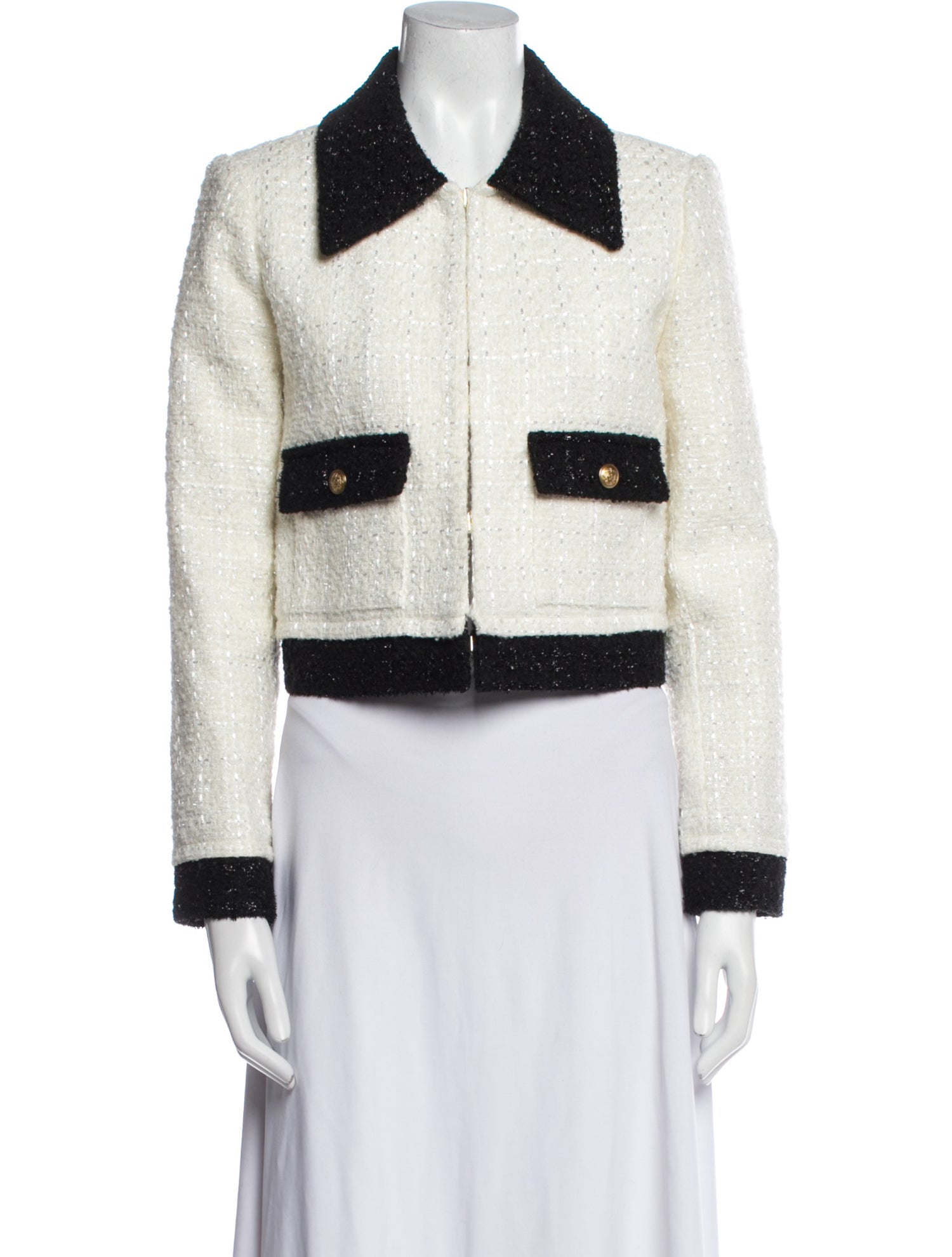 Alice + Olivia Tweed Pattern Jacket