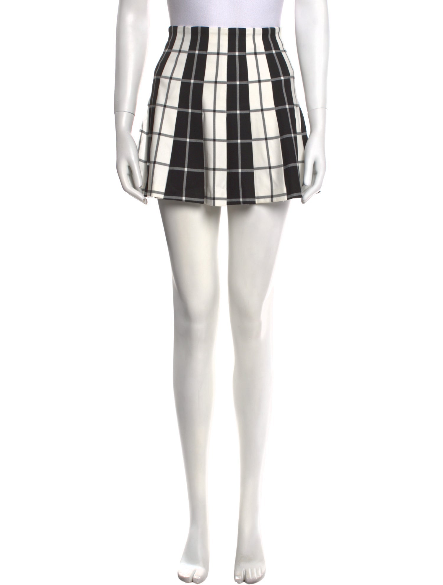 Alice + Olivia Plaid Print Mini Skirt