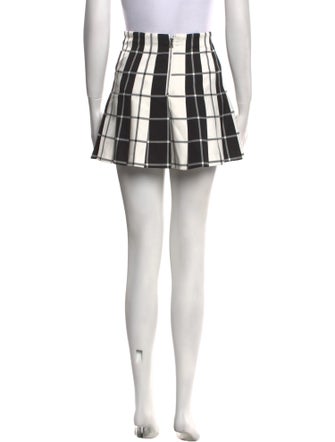 Alice + Olivia Plaid Print Mini Skirt