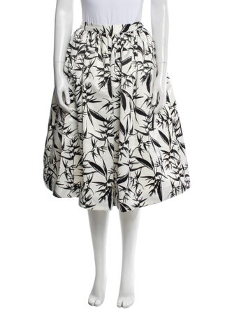 Alice + Olivia Floral Print Knee-Length Skirt