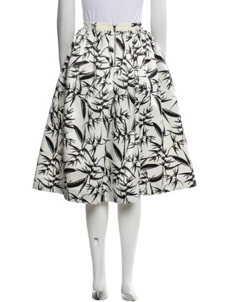 Alice + Olivia Floral Print Knee-Length Skirt