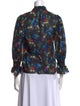 Alice + Olivia Floral Print V-Neck Blouse