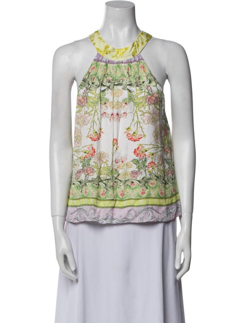 Alice + Olivia Floral Print Halterneck Blouse