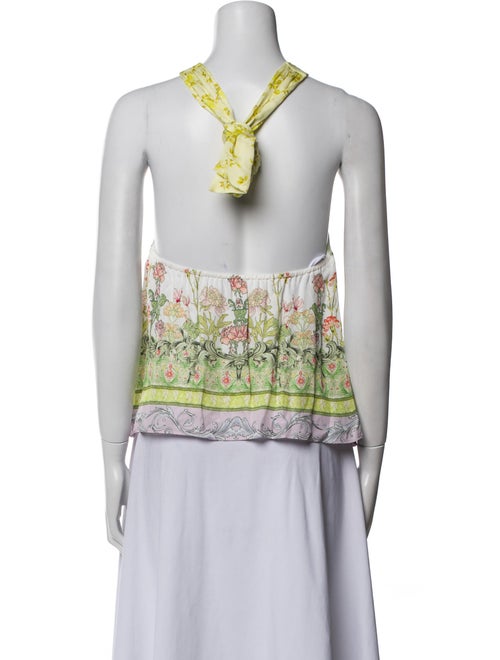 Alice + Olivia Floral Print Halterneck Blouse
