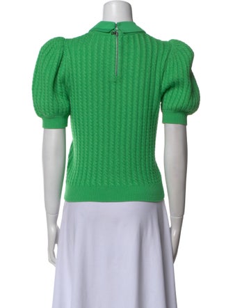 Alice + Olivia Striped Short Sleeve Polo