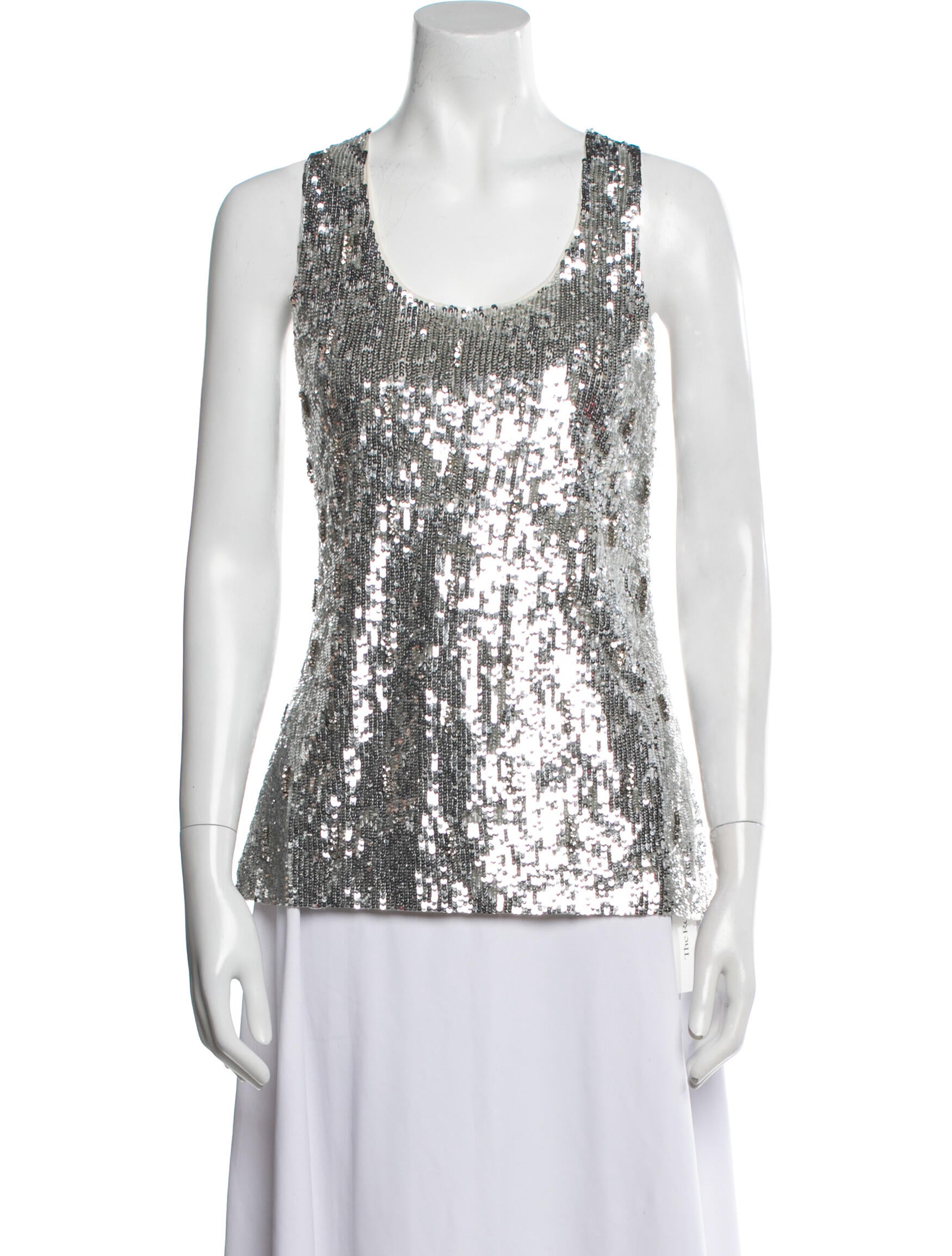 Alice + Olivia Scoop Neck Sleeveless Top