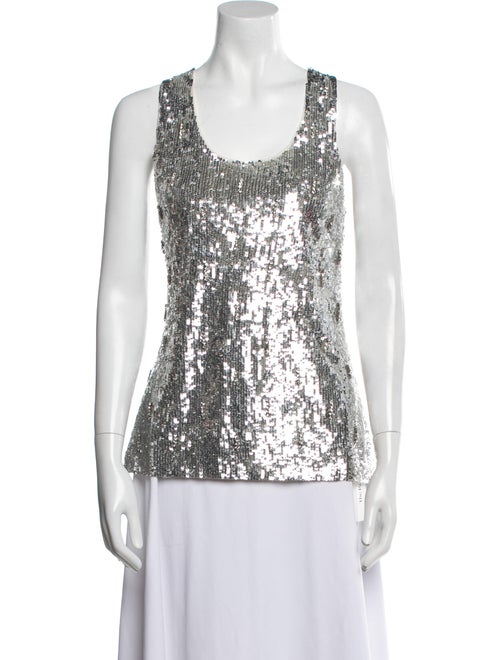 Alice + Olivia Scoop Neck Sleeveless Top