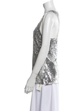 Alice + Olivia Scoop Neck Sleeveless Top