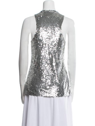 Alice + Olivia Scoop Neck Sleeveless Top