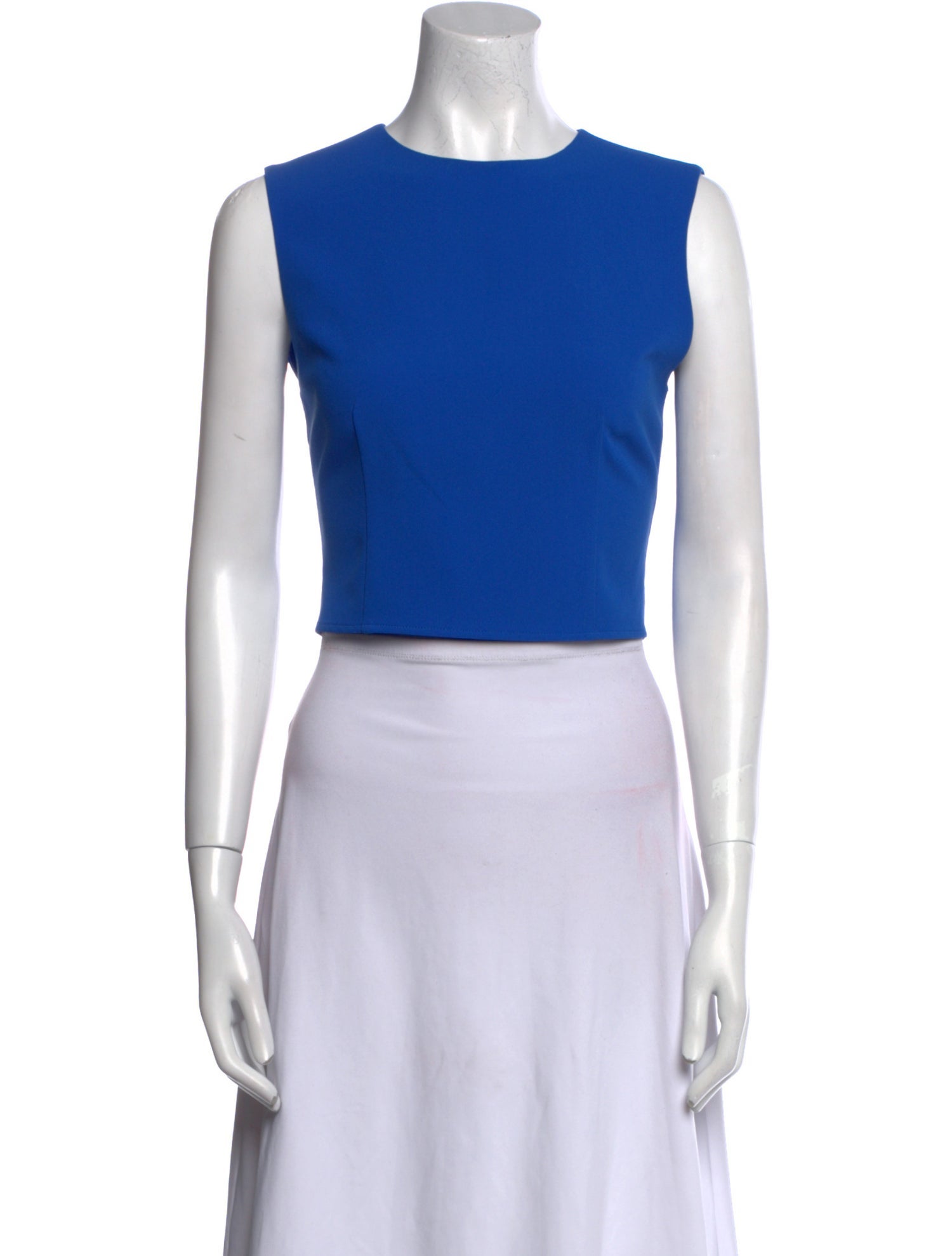 Alice + Olivia Crew Neck Sleeveless Crop Top
