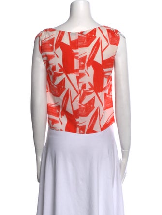 Alice + Olivia Silk Printed Crop Top