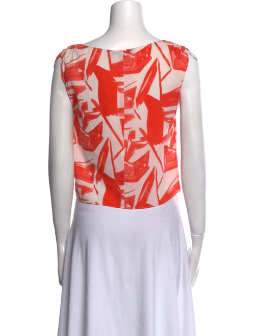 Alice + Olivia Silk Printed Crop Top