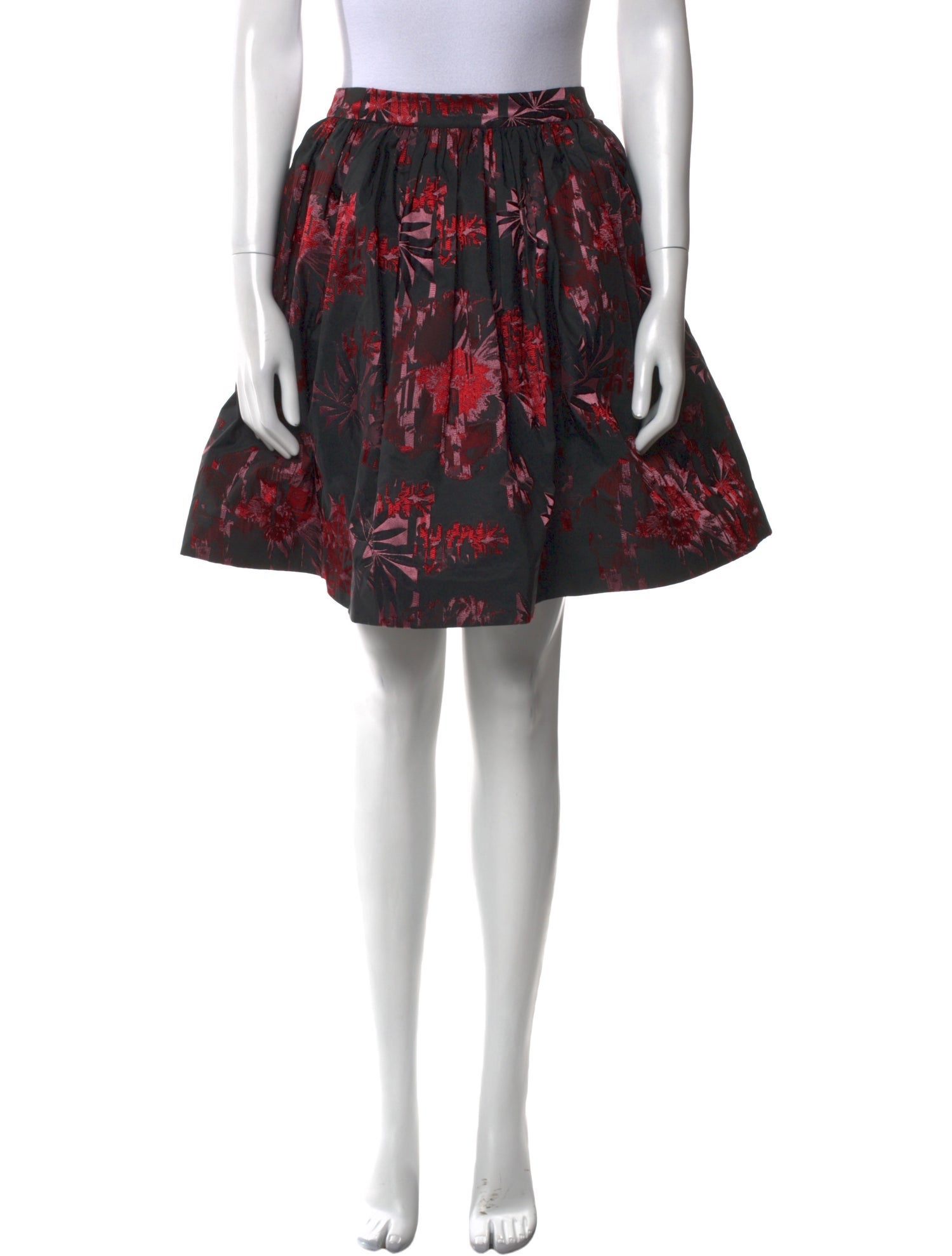 Alice + Olivia Floral Print Knee-Length Skirt
