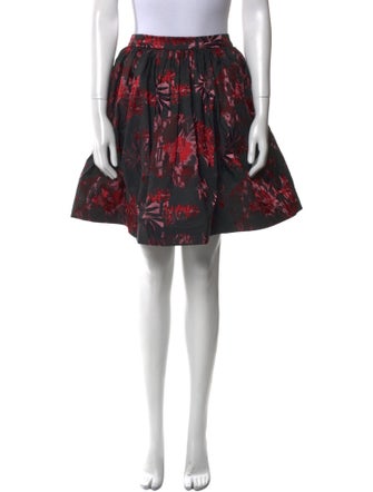 Alice + Olivia Floral Print Knee-Length Skirt