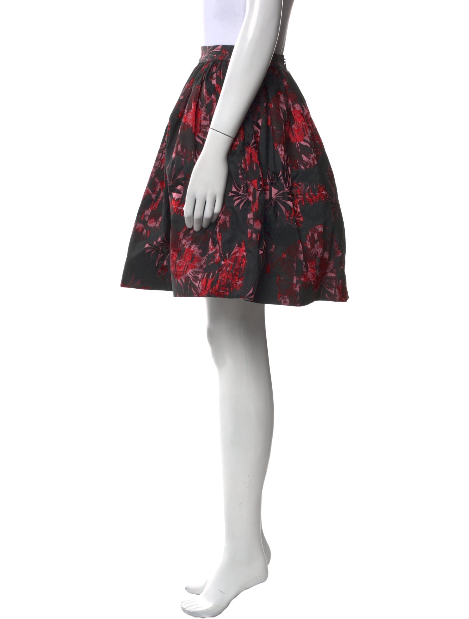 Alice + Olivia Floral Print Knee-Length Skirt