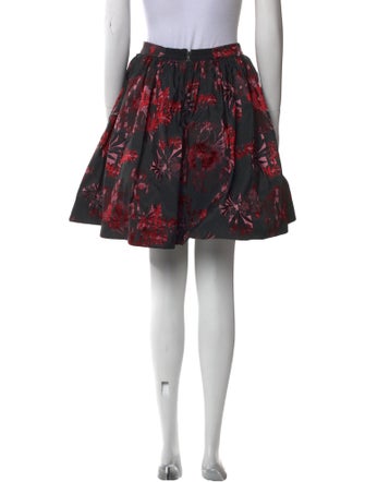 Alice + Olivia Floral Print Knee-Length Skirt