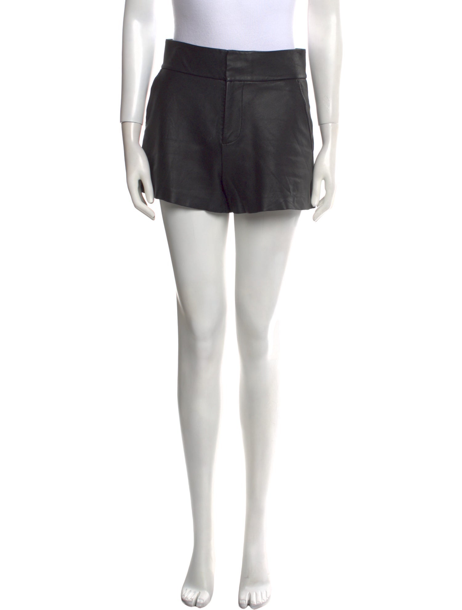 Alice + Olivia Lamb Leather Mini Shorts