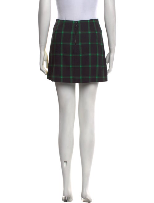Alice + Olivia Plaid Print Mini Skirt
