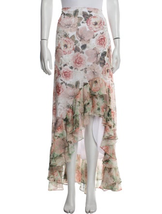 Alice + Olivia Floral Print Long Skirt
