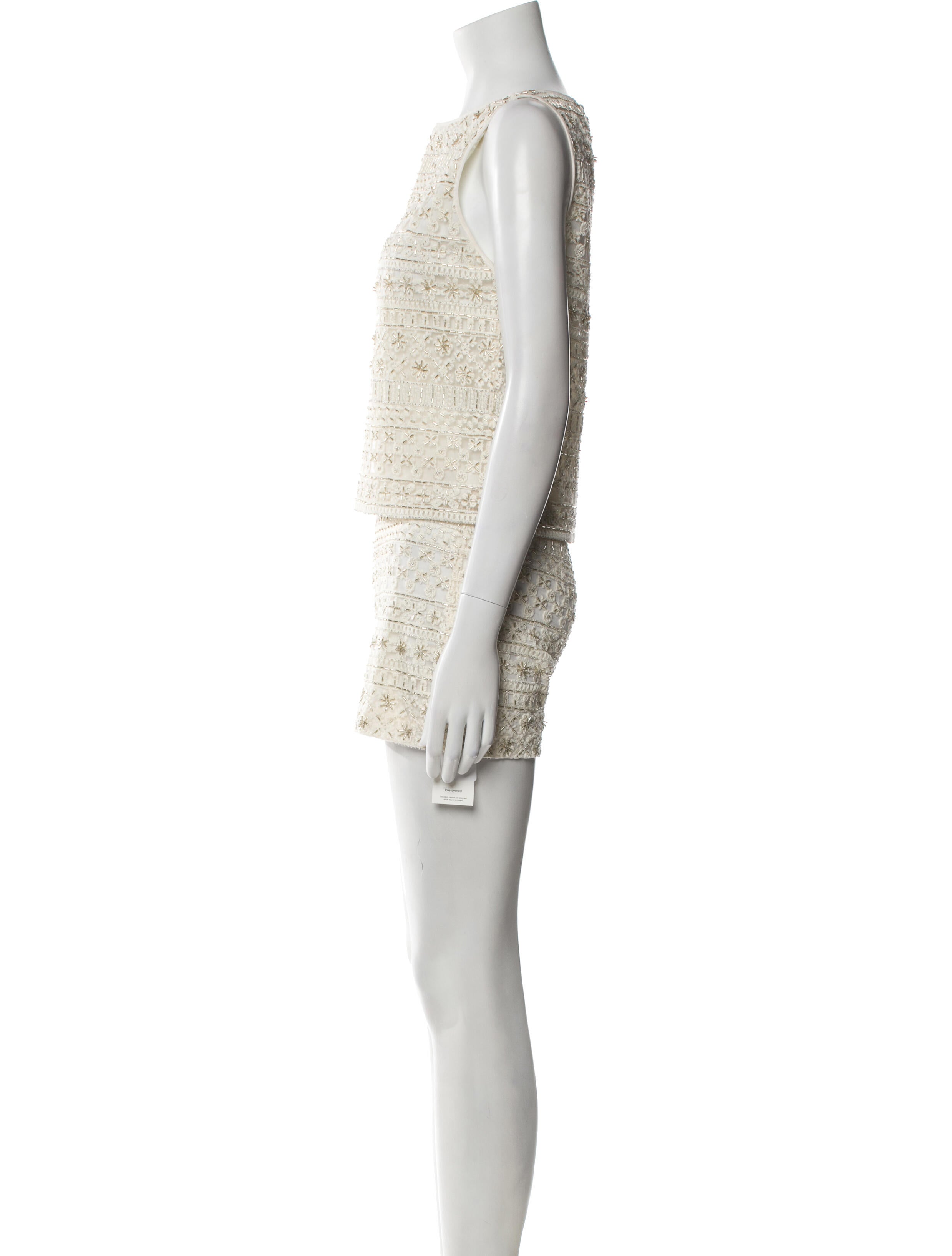 Alice + Olivia Patterned Mesh Accents Short Set