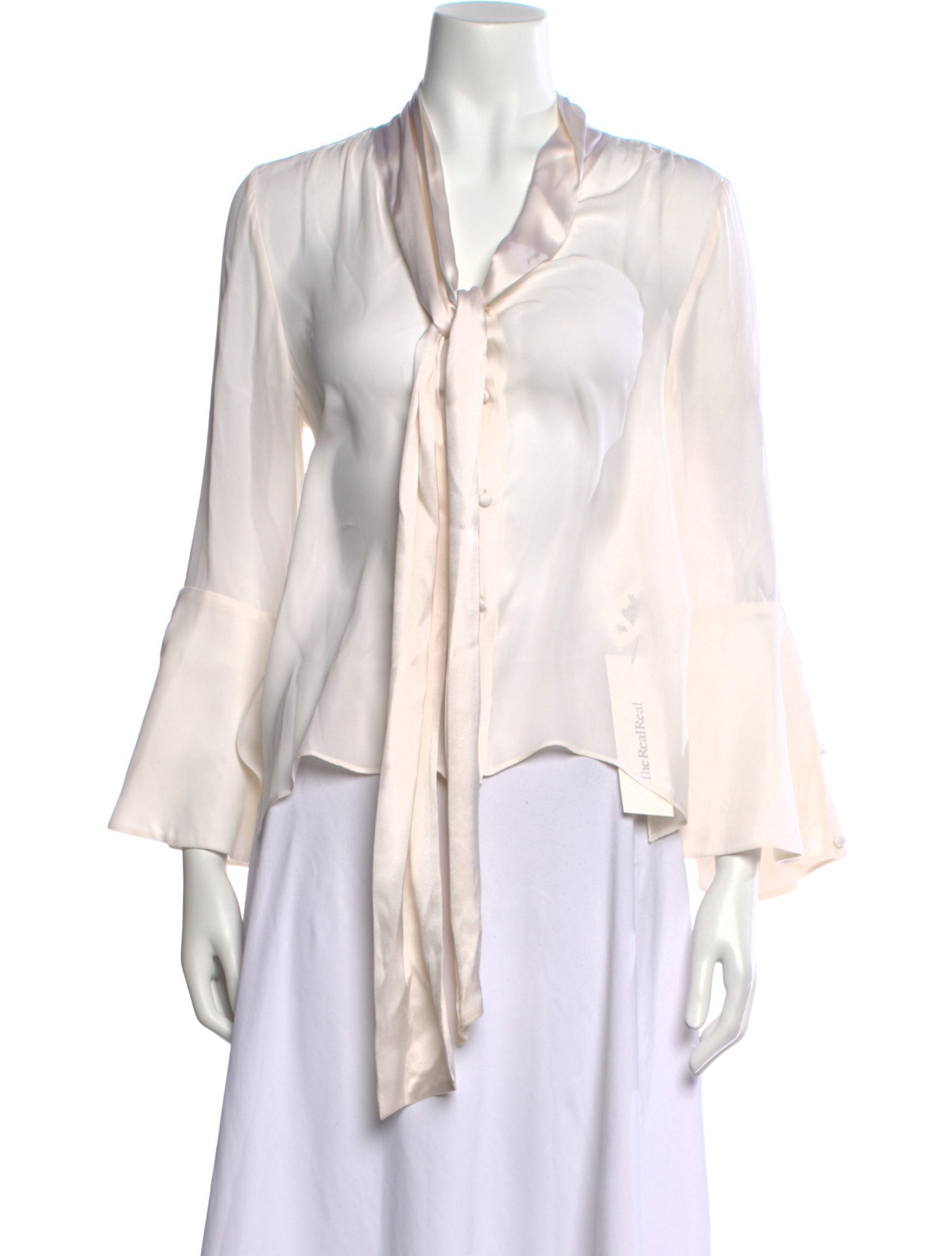 Alice + Olivia Silk V-Neck Blouse