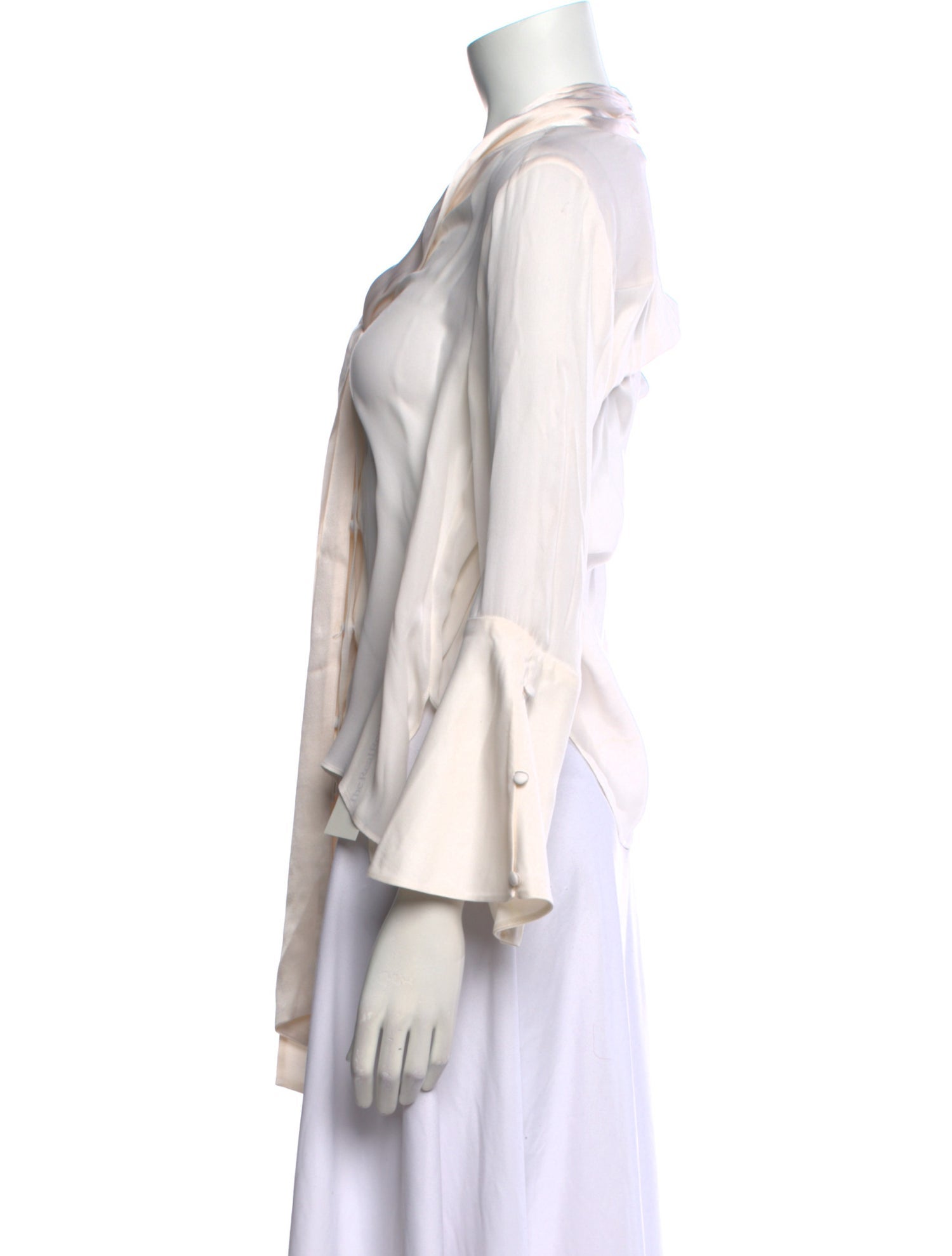 Alice + Olivia Silk V-Neck Blouse