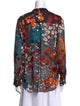 Alice + Olivia Floral Print V-Neck Blouse