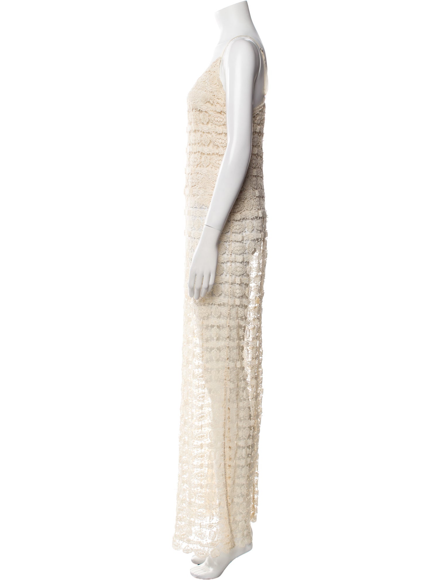 Alice + Olivia Lace Pattern Long Dress