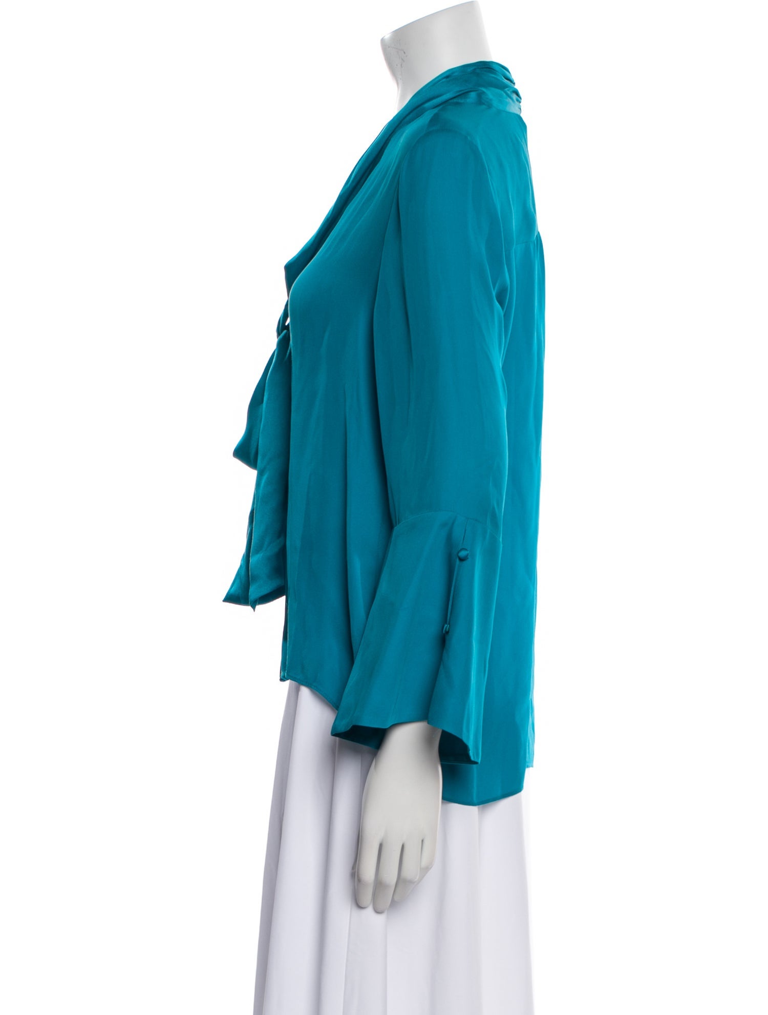 Alice + Olivia Silk V-Neck Blouse