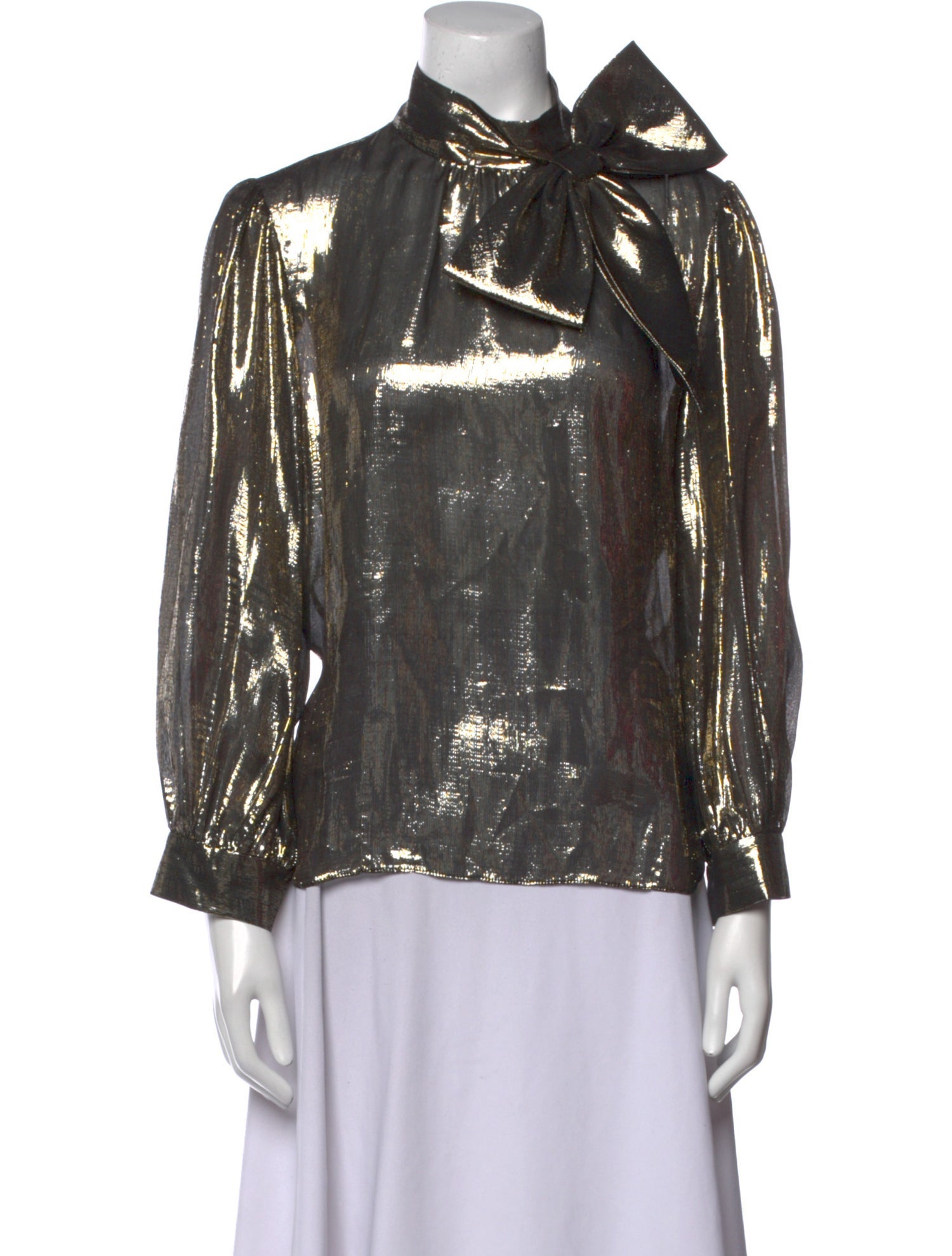 Alice + Olivia Silk Tie Neck Blouse w/ Tags