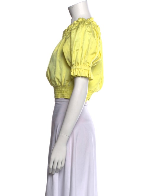 Alice + Olivia Scoop Neck Short Sleeve Crop Top