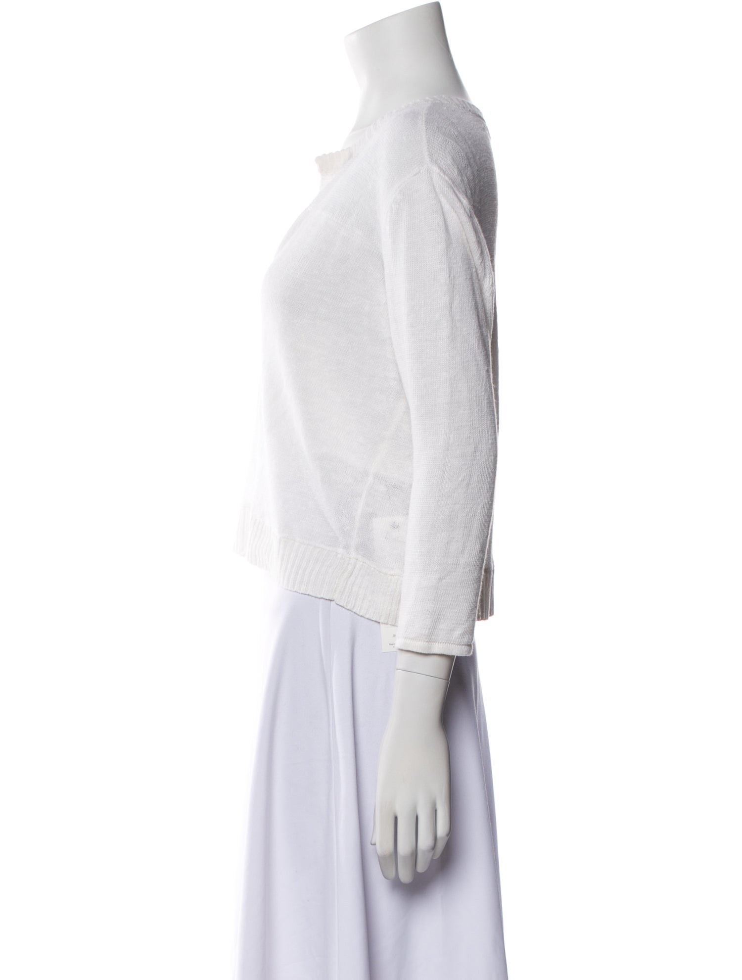 Alice + Olivia Linen V-Neck Sweater