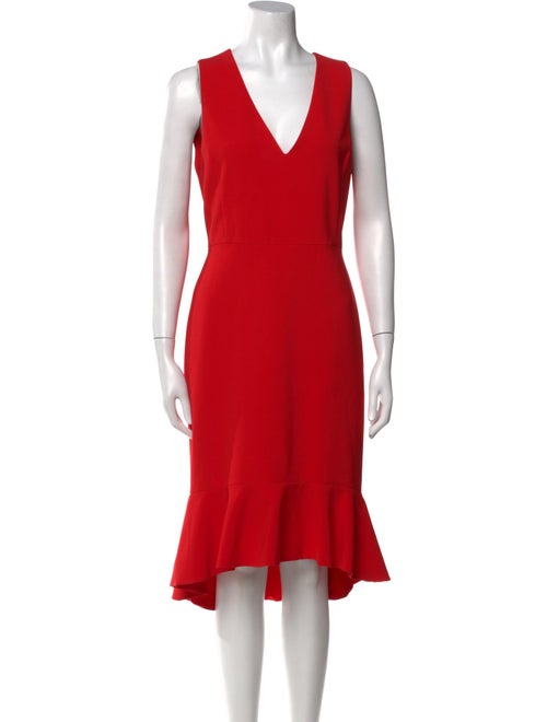 Alice + Olivia V-Neck Midi Length Dress